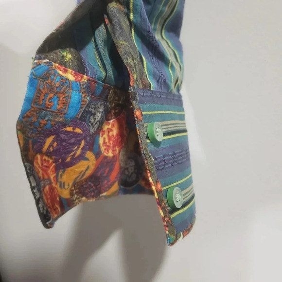 Robert Graham Mens Long Sleeve Button Down Multi-colored Striped Shirt, Size MM. - Picture 6 of 10